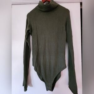 Freepeople Moss Green Body Suit Long Sleeve